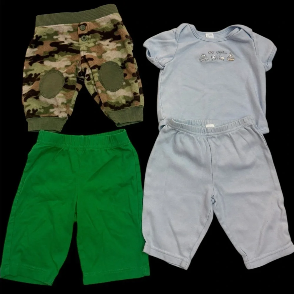 Baby Clothing Set with Camouflage and Blue